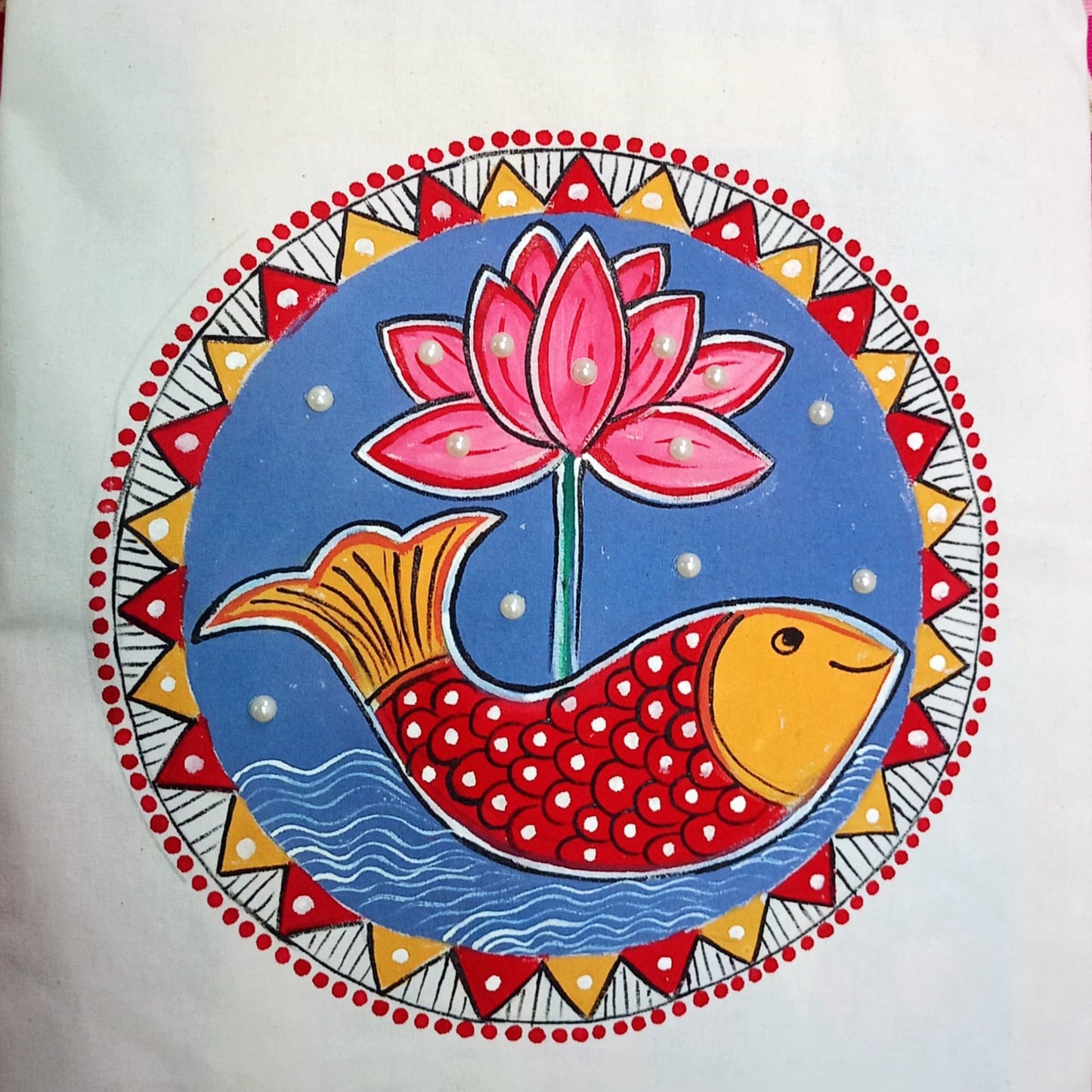 Madhubani Magic Tote – A Splash of Tradition