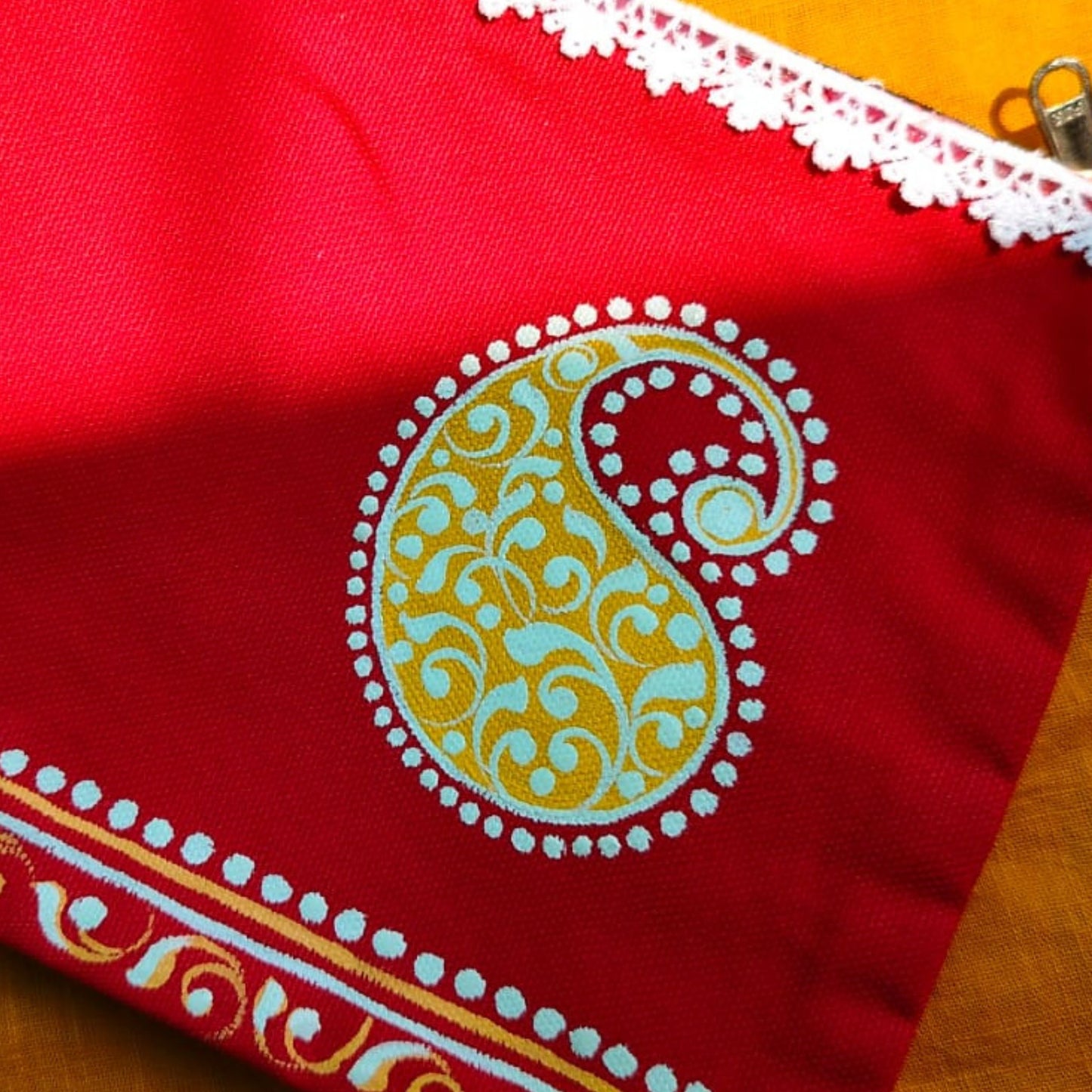 Paisley Dreams – Artisan Hand-Painted Pouch