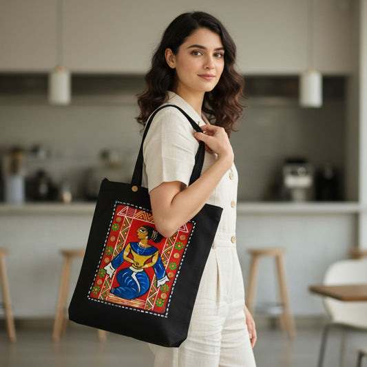 Heritage Colors Tote – Exquisite Madhubani Artistry