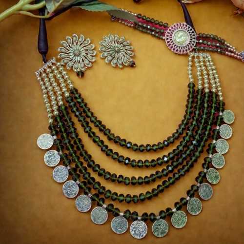 Oxidized Charm Necklace