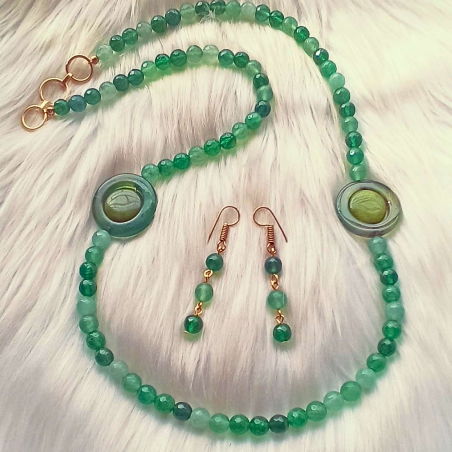The Green branch necklace set