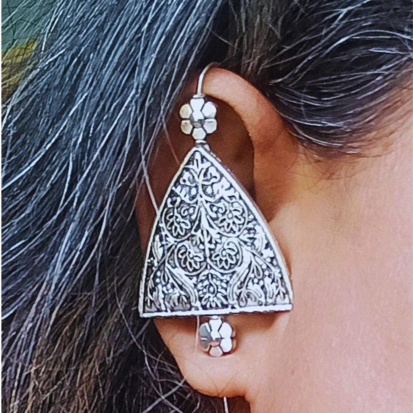 The Triangular bugadi earrings