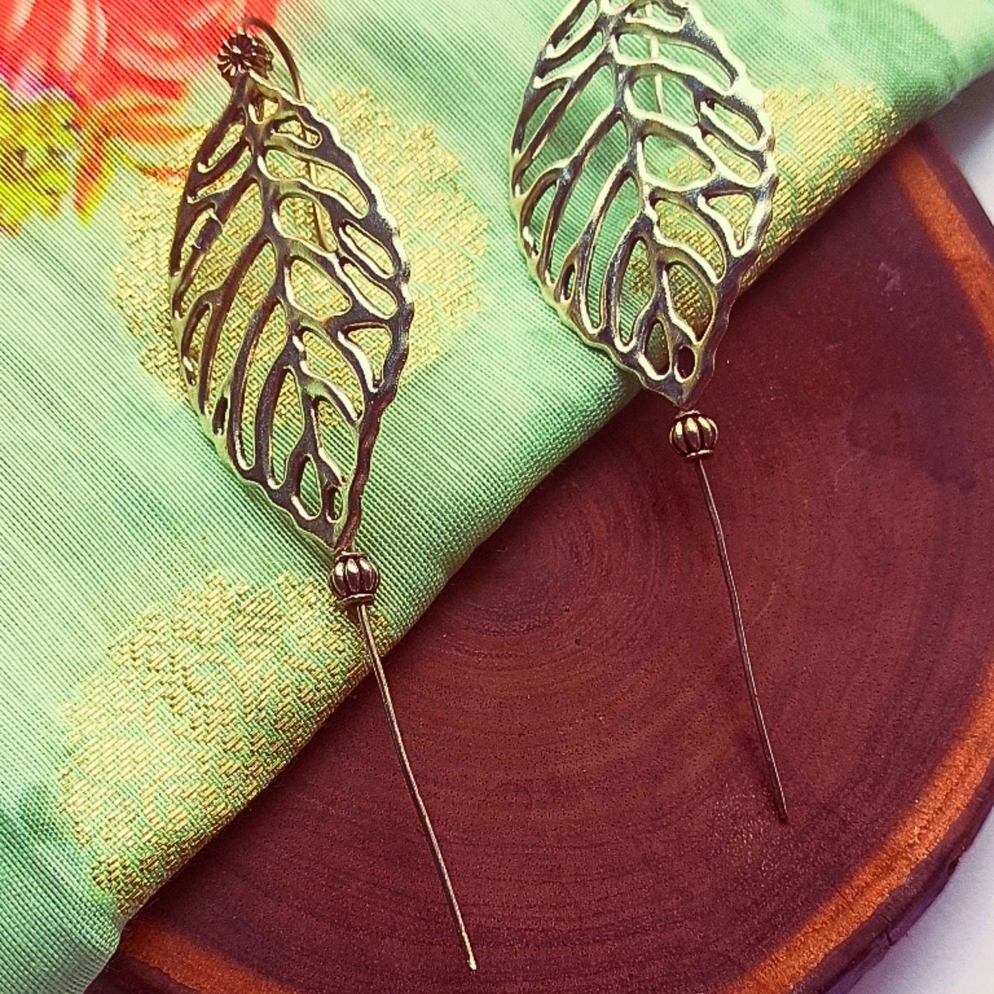 The Leafy bugadi earrings