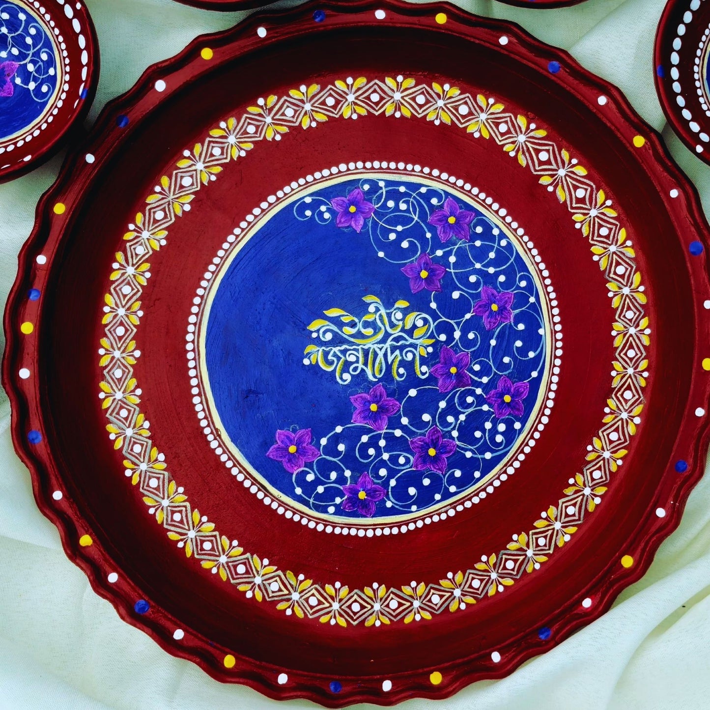 Floral Kalka Mitti Magic Dinnerware (Set of 7)