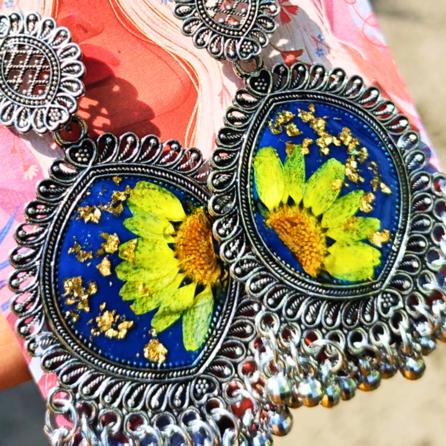 Aabroo Resin Jhumko – Dipped in Grace