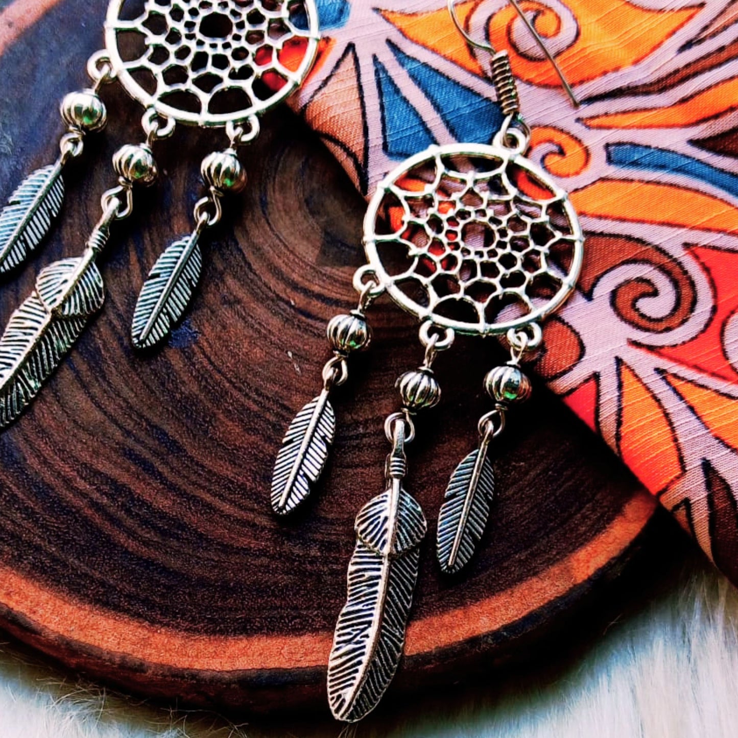 Dream catcher earrings