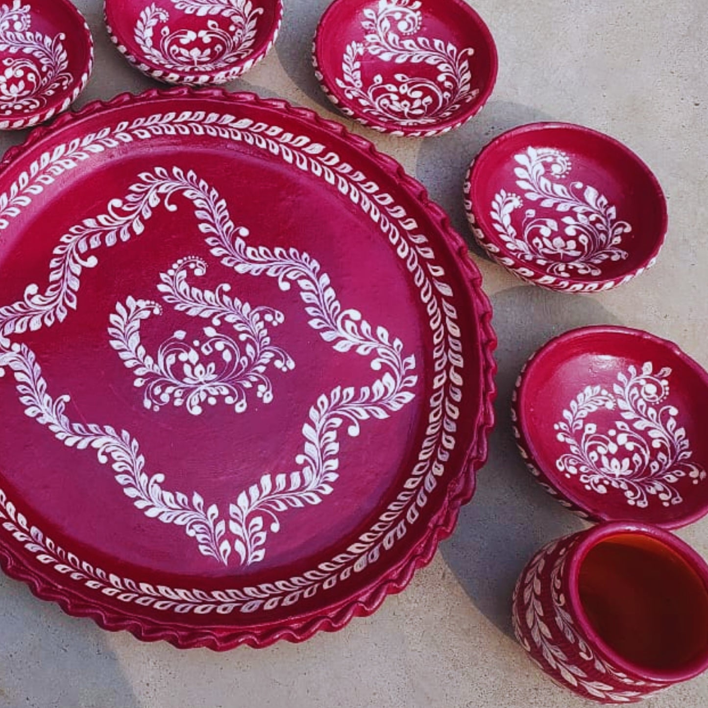 Lokshilpa Matir Thala Set – 9-Pieces