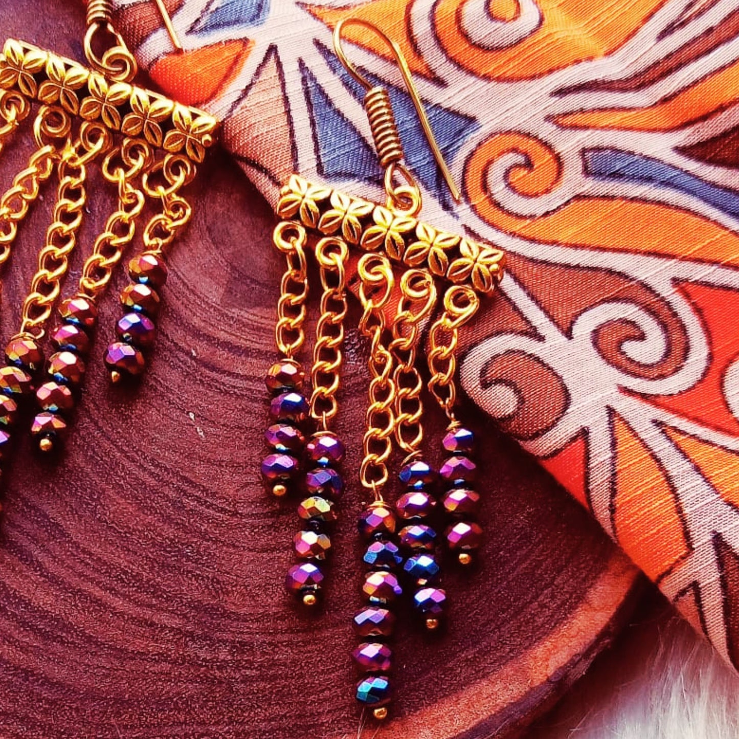 The rainbow flow earrings