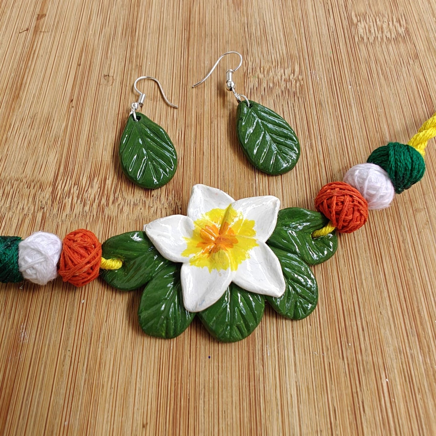 Blooming Beauty – Handcrafted Clay Choker Set