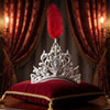 Red Stone Adorned Wedding Mukut
