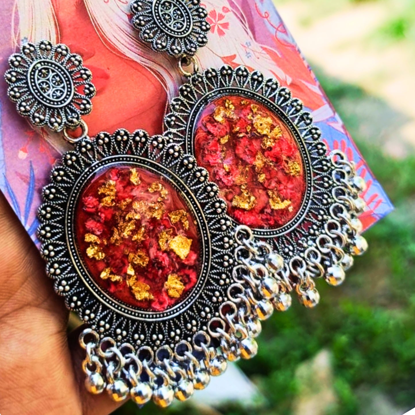 Rangrez Resin Jhumko – A Burst of Colorful Joy