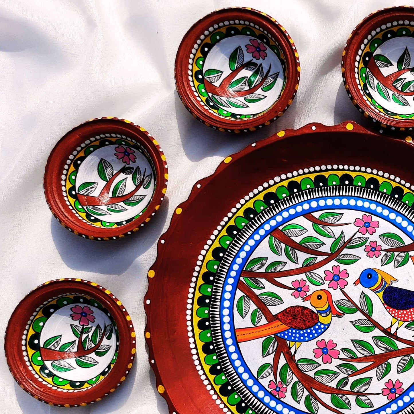 Madhubani Grace Mitti Magic Dinnerware (Set of 7)