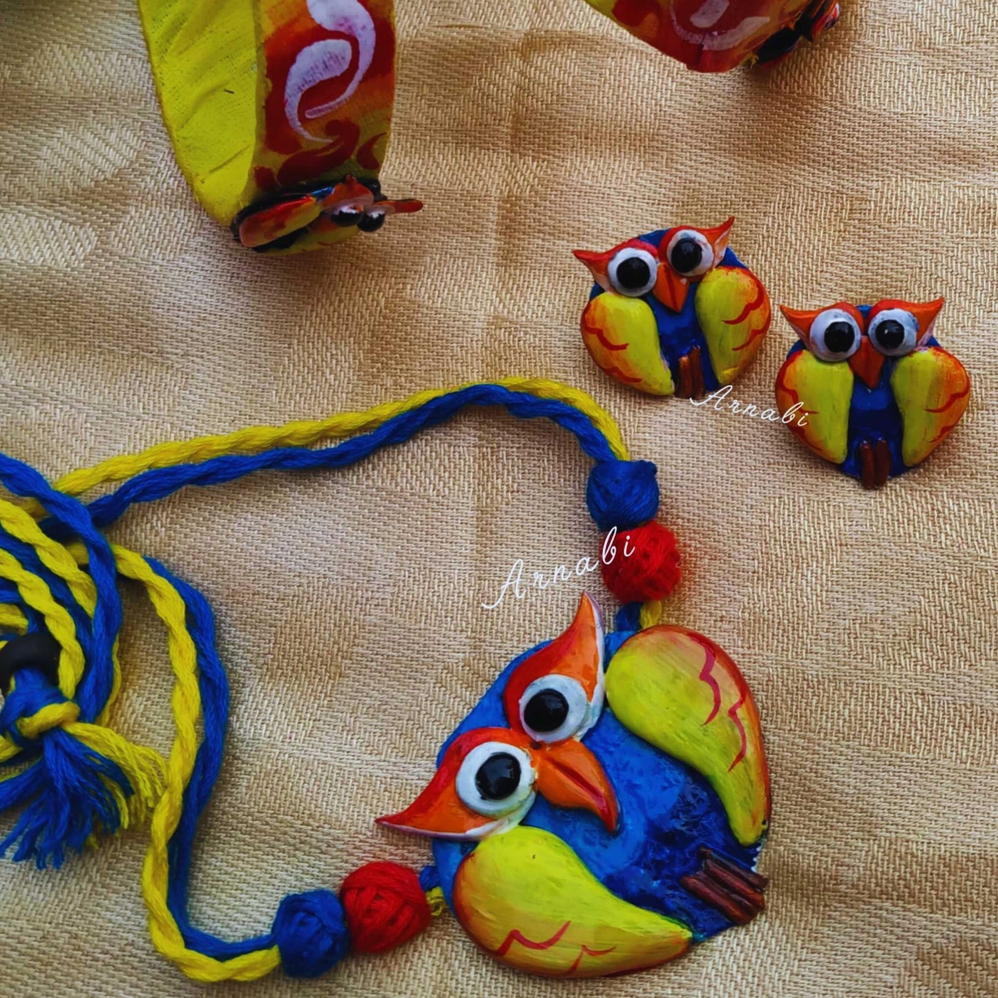 Nocturnal Elegance – Owl Choker Jewelry Set