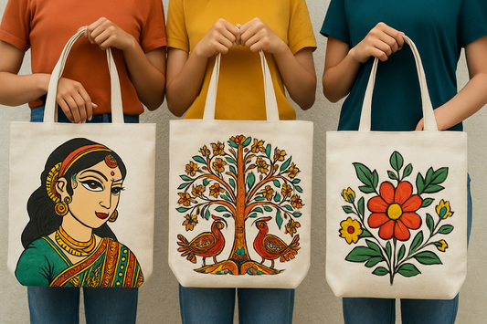 Celebrate Culture with Style: Discover Hand-Painted and Traditional Art Tote Bags at Karukarjo