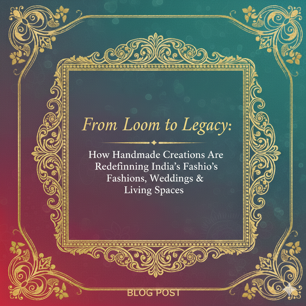 From Loom to Legacy: How Handmade Creations Are Redefining India’s Fashion, Weddings & Living Spaces