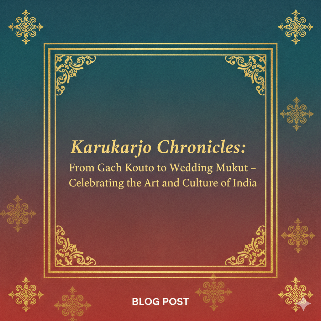 Karukarjo Chronicles: From Gach Kouto to Wedding Mukut – Celebrating the Art and Culture of India
