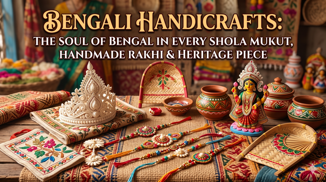 Bengali Handicrafts: The Soul of Bengal in Every Shola Mukut, Handmade Rakhi & Heritage Piece