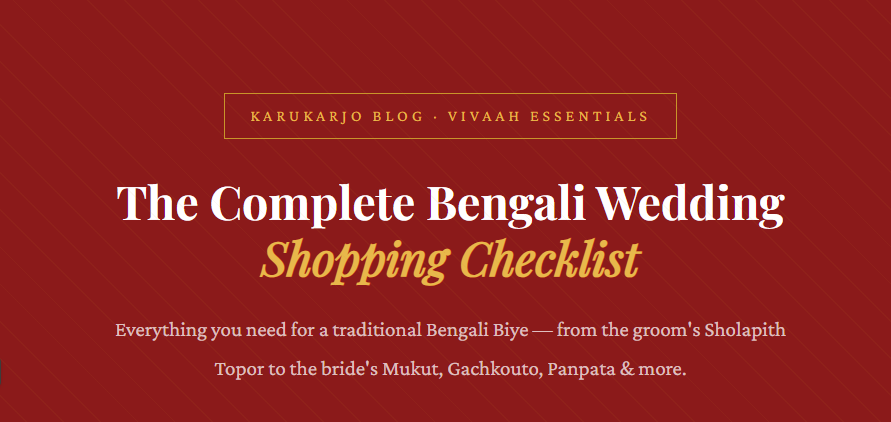 Your Complete Guide to Traditional Bengali Wedding Accessories