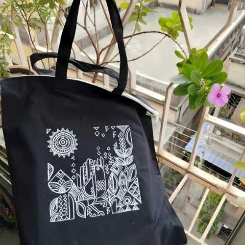 Handcrafted Contrast Tote