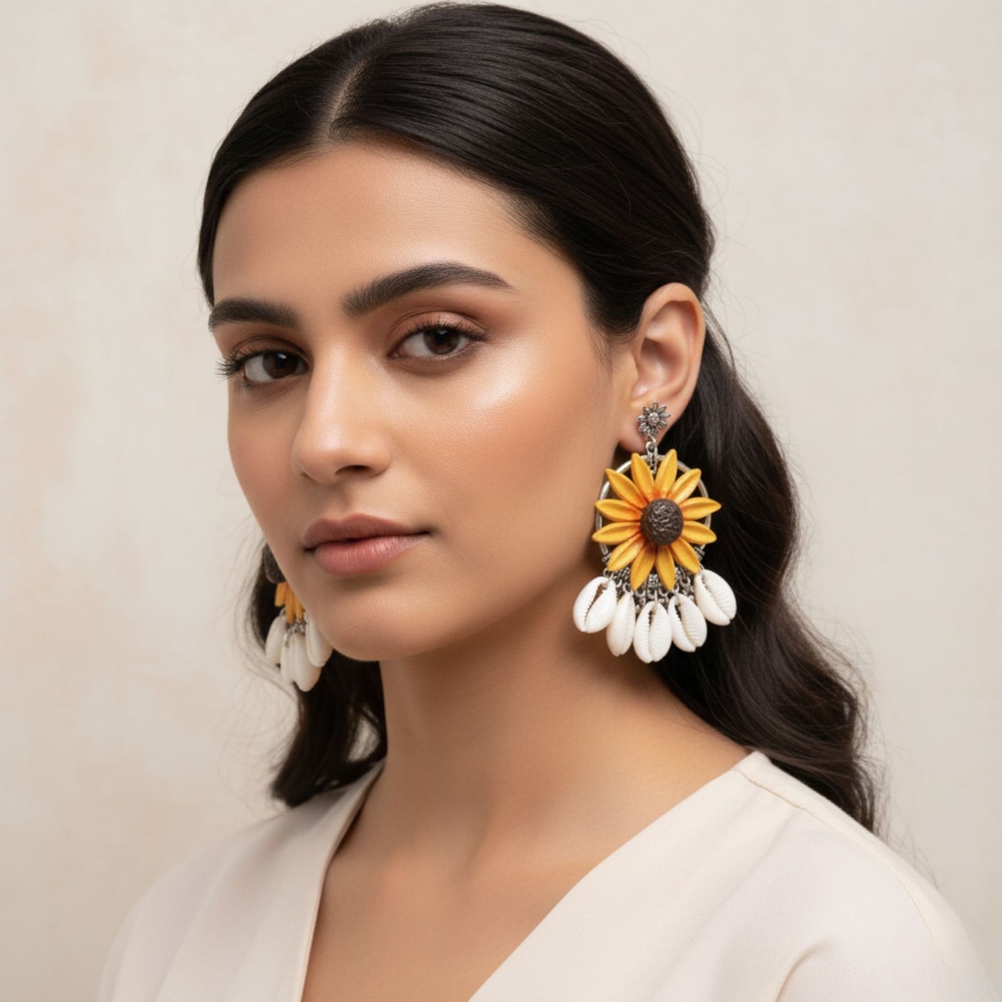 Mrinalika Clay Earrings – Earth-Touched Elegance