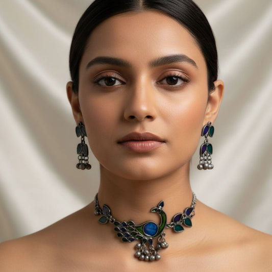 Rajshri Oxidized Jewelry Set