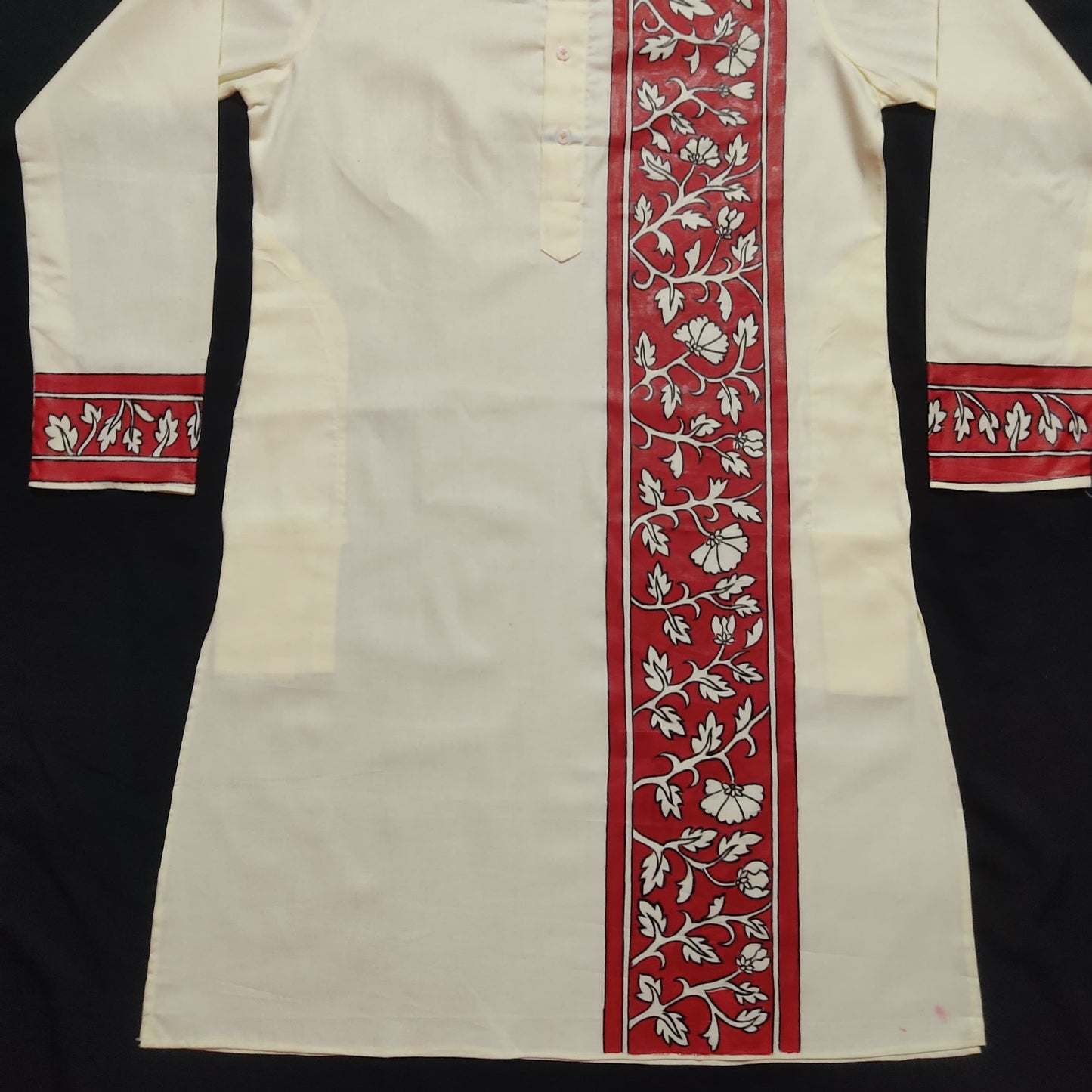 Blossom Breeze Floral Art Panjabi