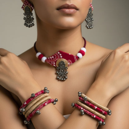 Kanoklata Fabric Jewelry Set