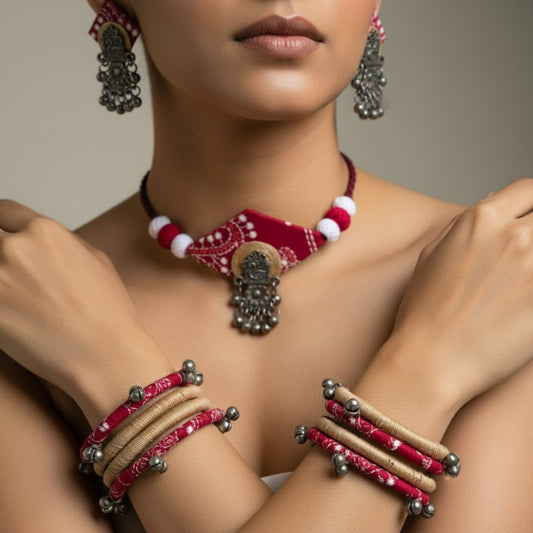 Kanoklata Fabric Jewelry Set
