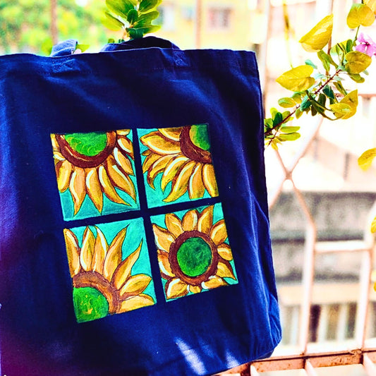 Sunshine Bloom Tote – Canvas Side Bag
