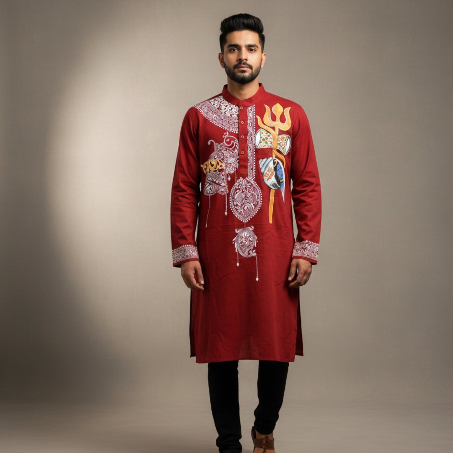 Trishul Tale – Hand Painted Panjabi