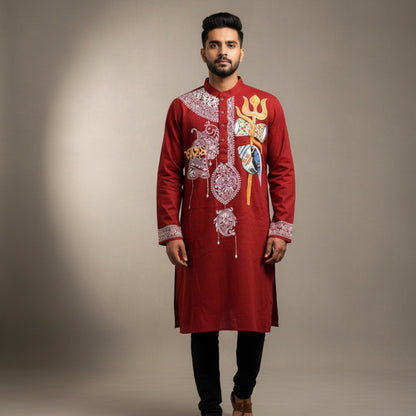 Trishul Tale – Hand Painted Panjabi