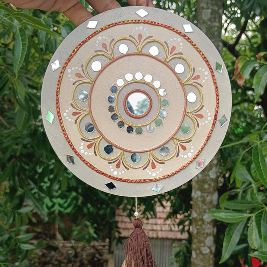 Mirror Halo – Round Lippan Art Wall Hanging