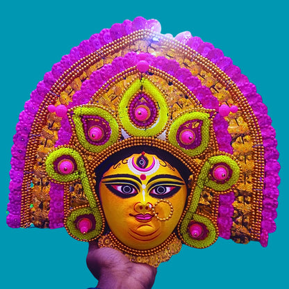 Durgatinashini Chhau Mukhosh –Wall Art (14×14 inch)