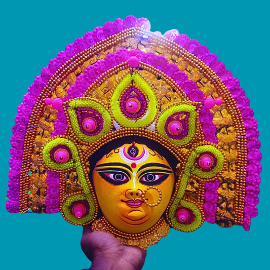 Durgatinashini Chhau Mukhosh –Wall Art (14×14 inch)