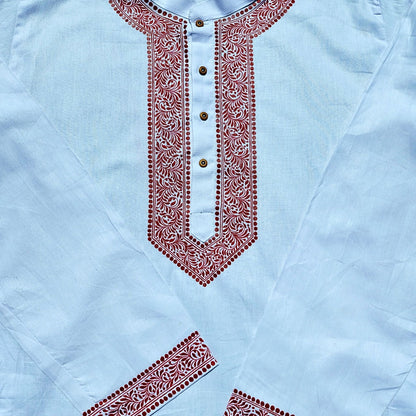 Classic Kalka – Minimalist Hand-Painted Panjabi