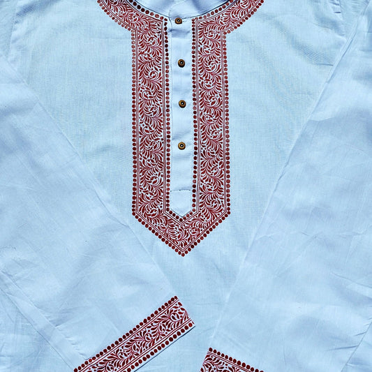 Classic Kalka – Minimalist Hand-Painted Panjabi