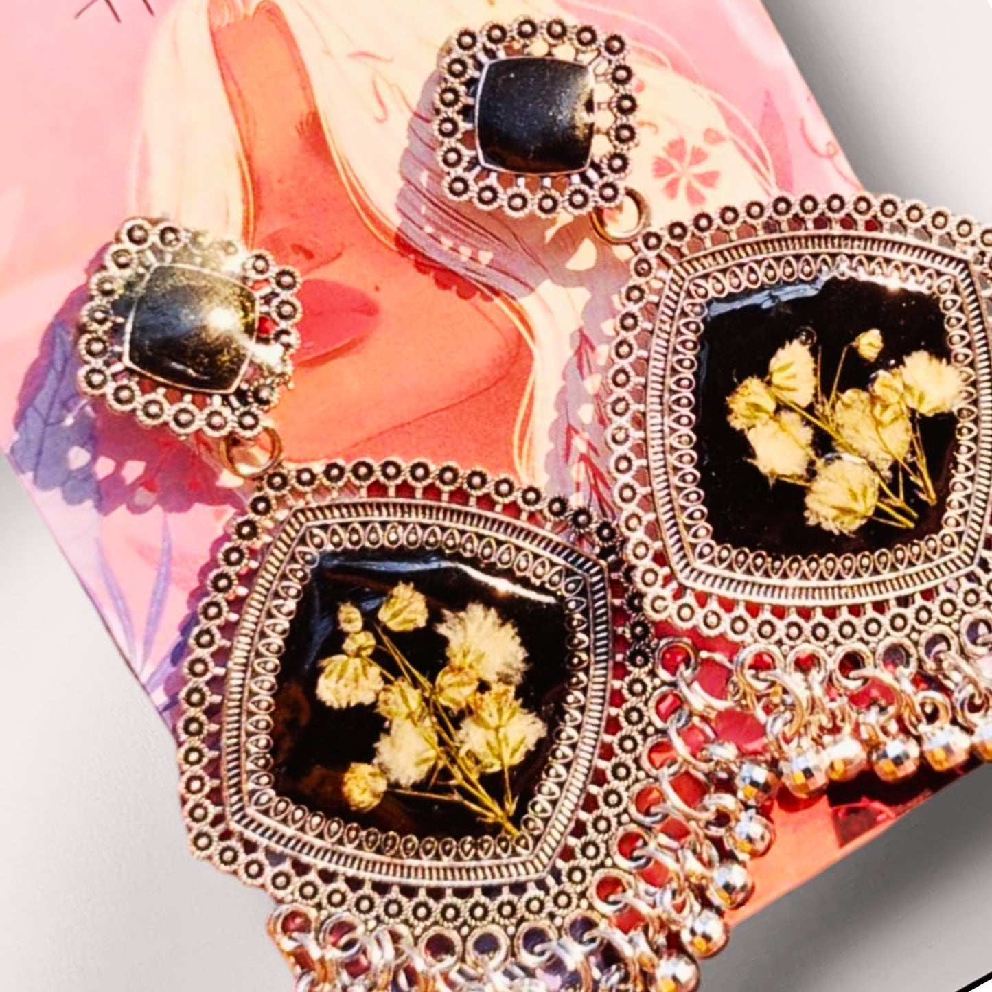 Kaajal Resin Jhumka – Bold Elegance in Black