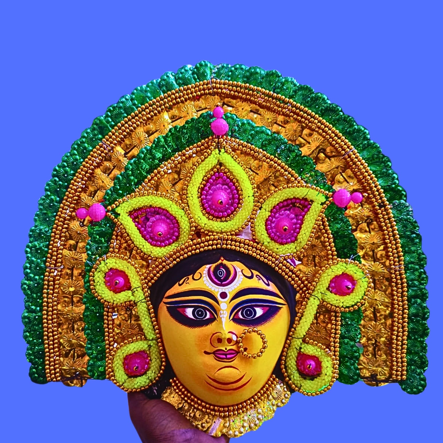 Mahadevi Durga Chhau Mukhosh – (14×14 inch)