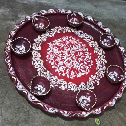 Mandala Art Mati Diya Set