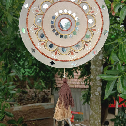 Mirror Halo – Round Lippan Art Wall Hanging