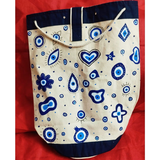 GuardianGaze – Hand-Drawn Evil Eye Tote Bag