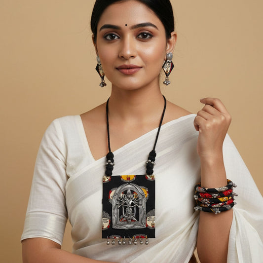 KanthaKatha Fabric Jewelry Set