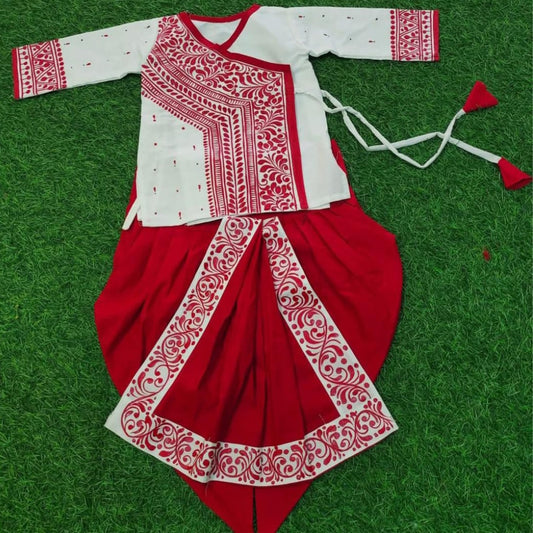 Chhoto Utsav – Kalka Art Dhuti Panjabi Set for Babies