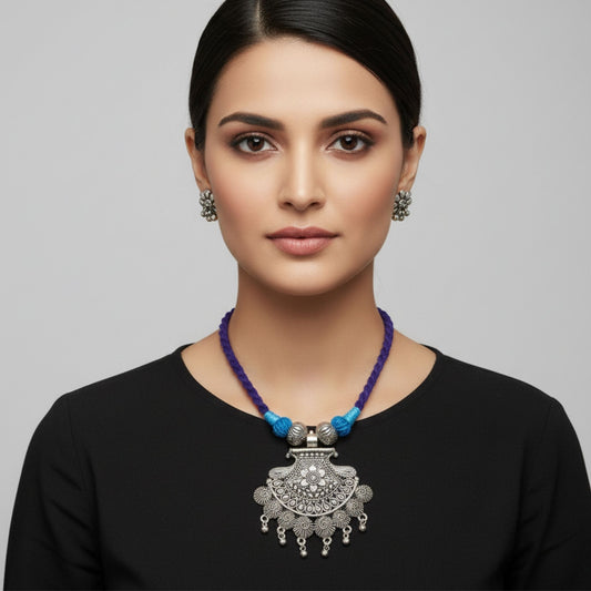 The Classic Blue Cord Necklace