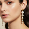 The pearl droplets dangler earrings