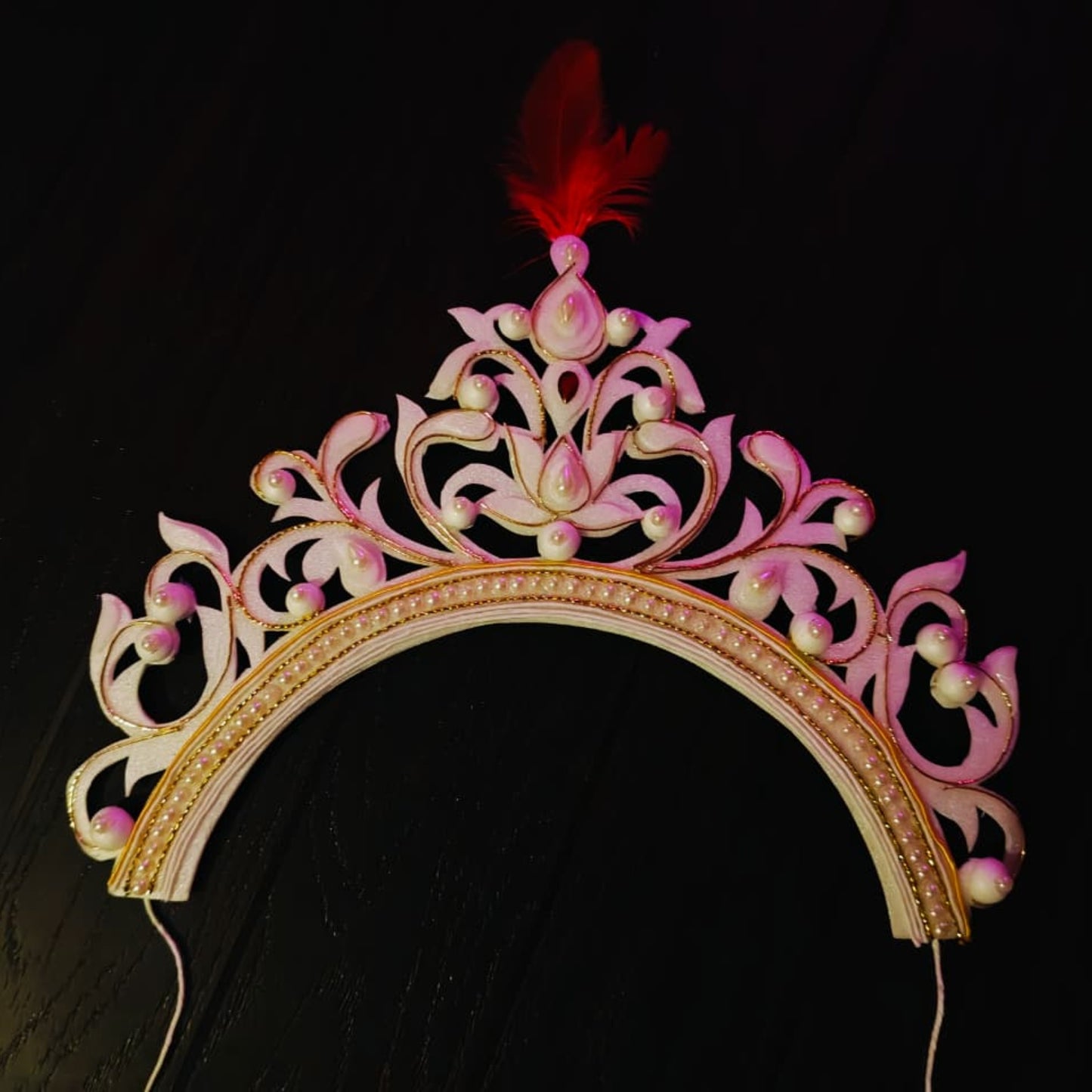 Golden Accent Bridal Crown