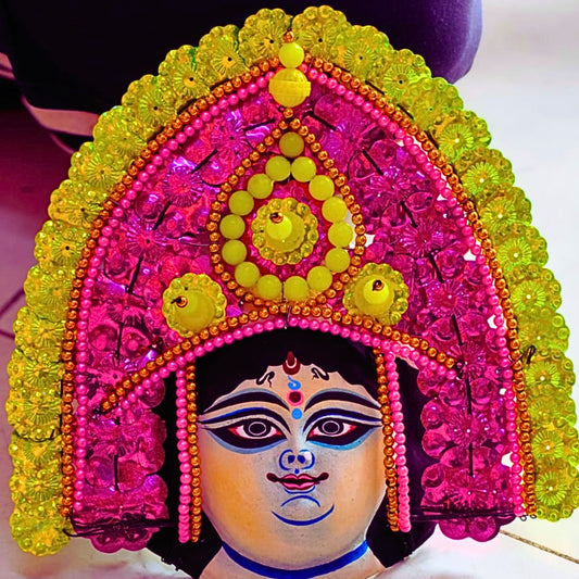 Ma Saraswati Chhau Mukhosh – (9×9 inch)