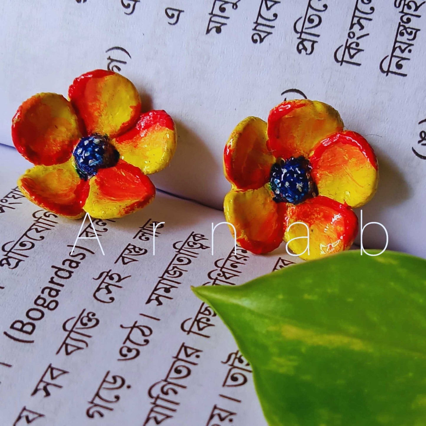Floral Delight – Set of 3 Clay Earrings