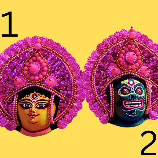 Chhau Mukhosh Wall Hanging – (9×9 inch)