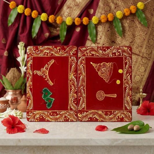 Designer Biyer Piri Pair